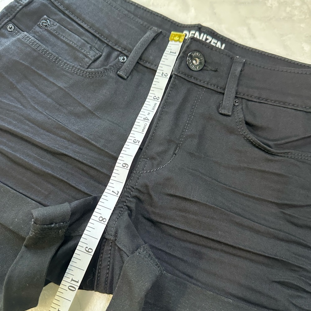 Nice $48 Denizen Levis Black Button Zip Stretch Jean Denim Shorts Womens 9 M - Picture 4 of 13